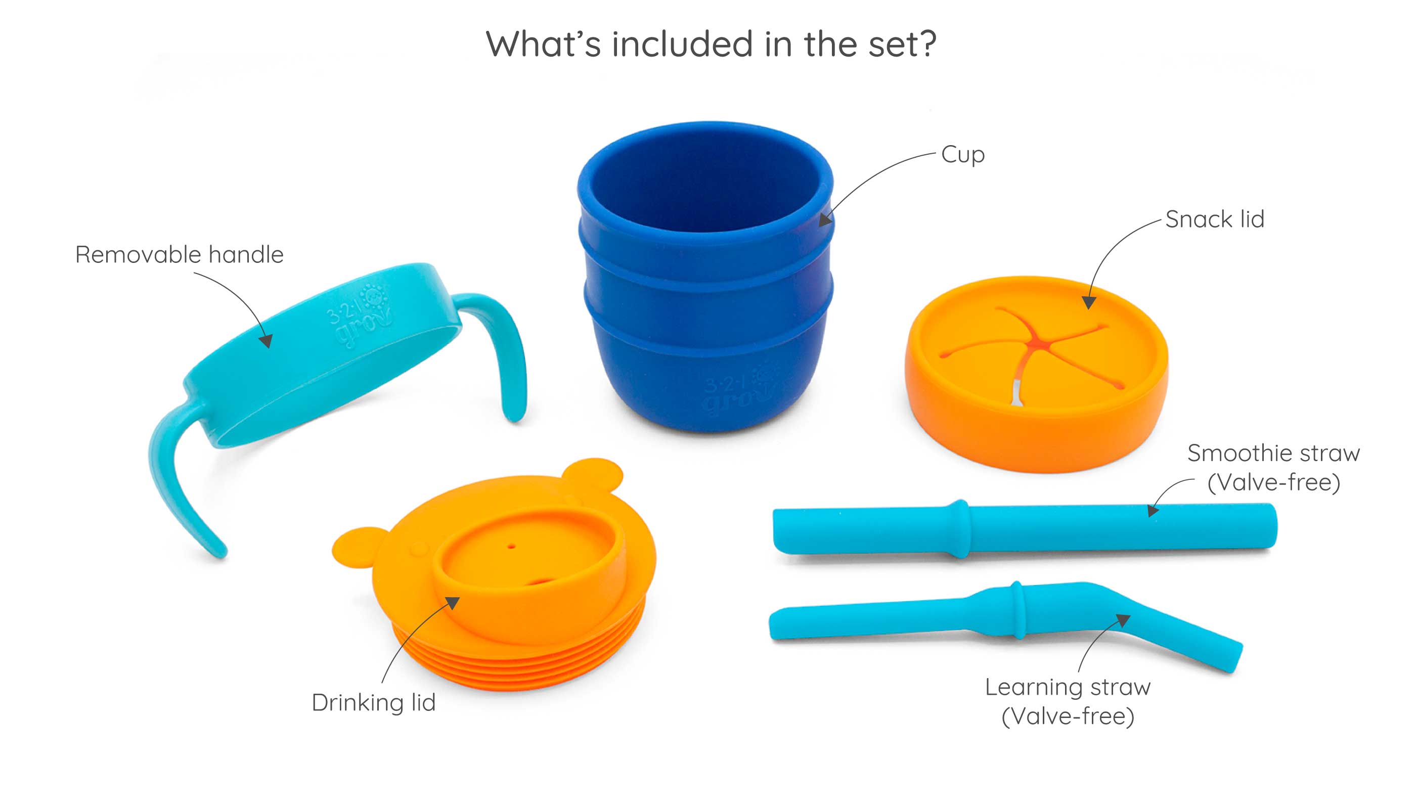 easy learn drink and snack set pieces included